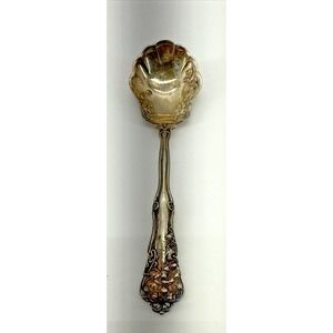 Wm Rogers Orange Blossom 1904 Silverplate Berry Sugar Spoon Antique Floral